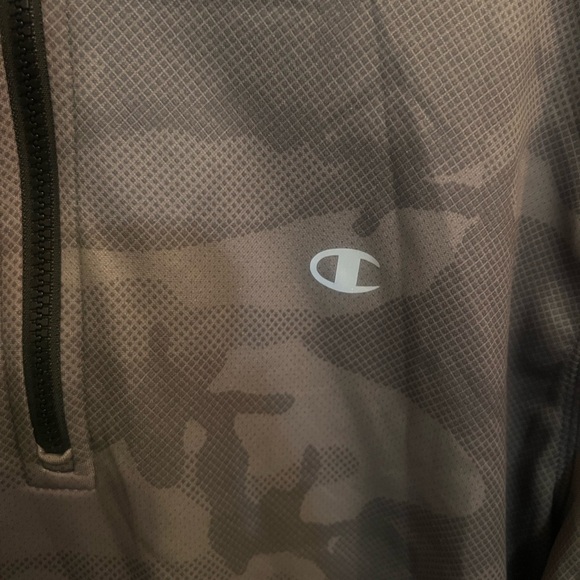 Champion Gray Camouflage Half-Zip Hoodie - Picture 2 of 5